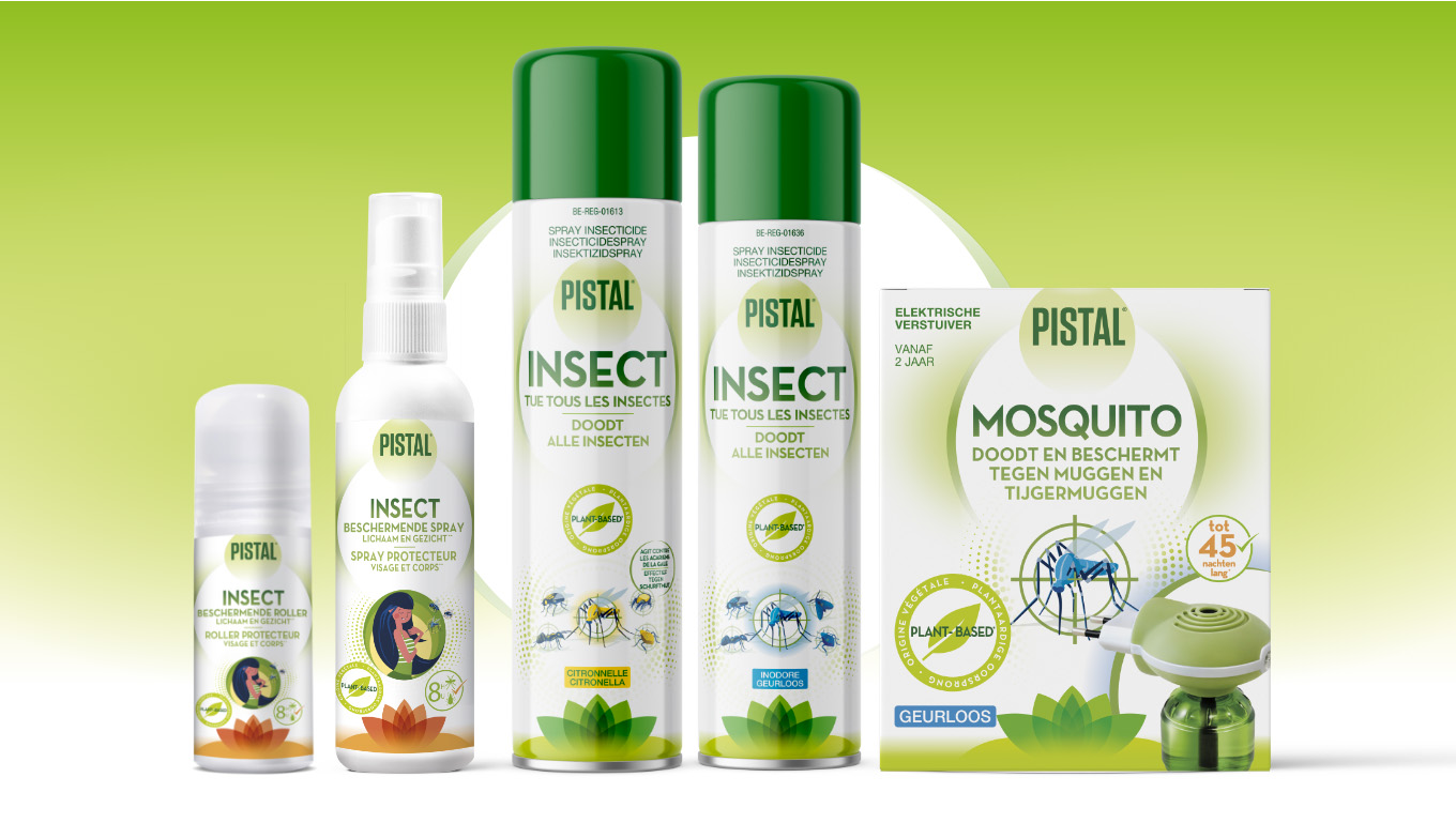 De insectenwerende middelen en insecticiden uit het Pistal-assortiment beschermen tegen muggenbeten