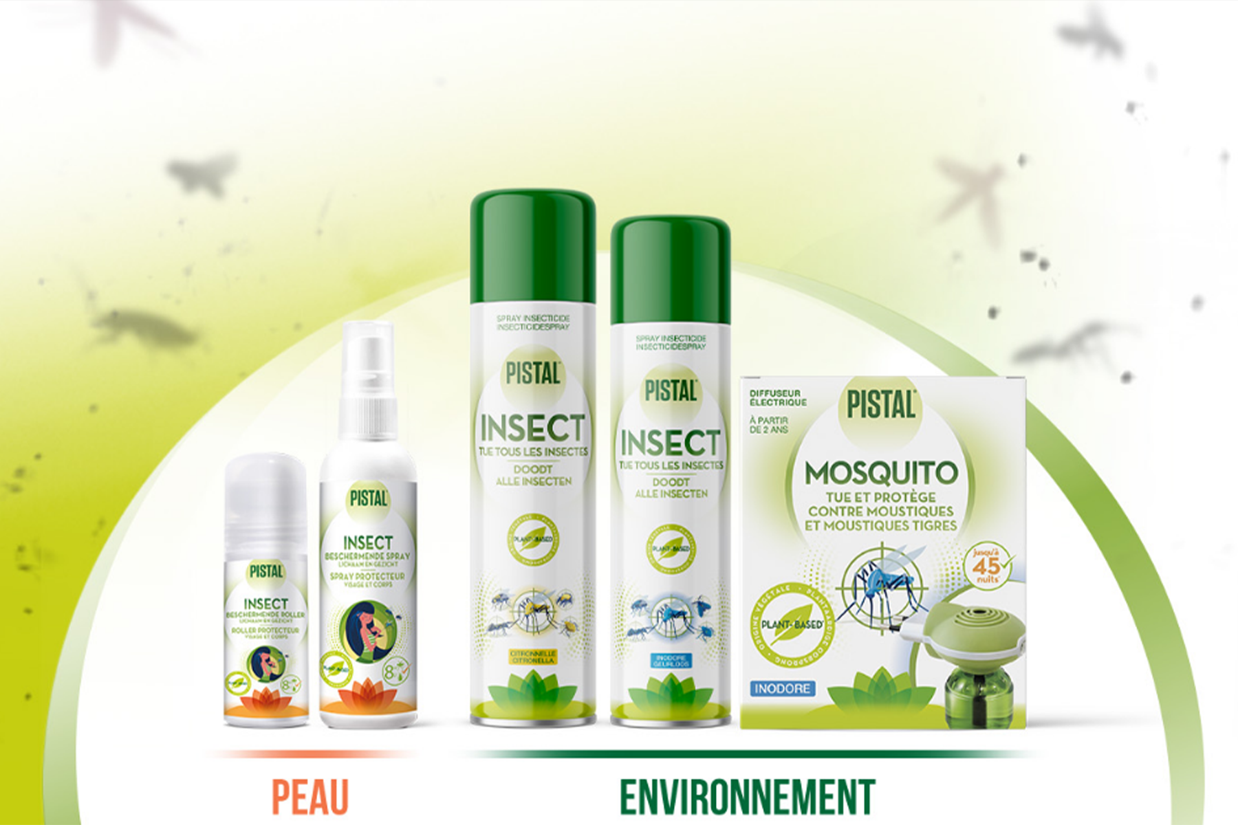Pistal Insect Omgevingssprays zijn effectief tegen huisstofmijt.